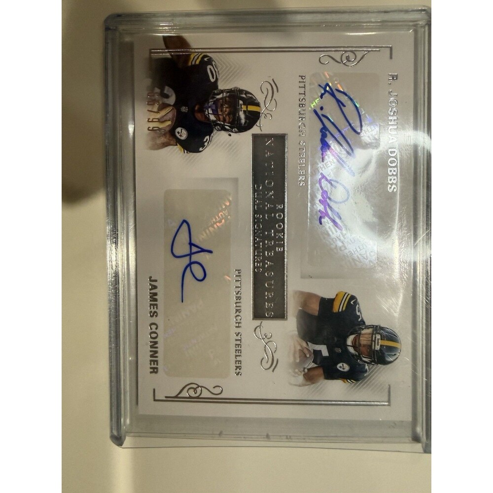 2017 National Treasures James Conner, Joshua Dobbs Rookie Dual Signatures /99